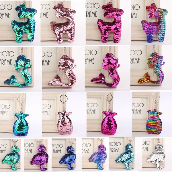 18styles flamingo keychain glitter pompom mermaid sequins key ring gifts for llaveros mujer charms car bag pineapple key chain gga952, Silver
18styles flamingo keychain glitter pompom mermaid sequins key ring gifts for llaveros mujer charms car bag pineapple key chain gga952, Silver