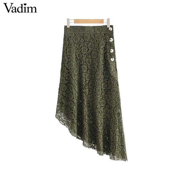 vadim women stylish asymmetrical lace skirt button decorate ruffles pleated ladies sweet irregular skirts faldas mujer ba124, Black
vadim women stylish asymmetrical lace skirt button decorate ruffles pleated ladies sweet irregular skirts faldas mujer ba124, Black