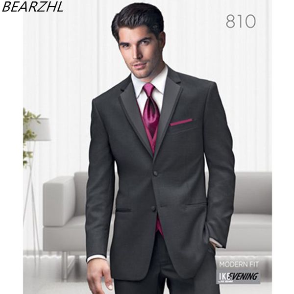 wedding suits dark gray custom made suit formal wear tuxedo 3 piece suit man, White;black
wedding suits dark gray custom made suit formal wear tuxedo 3 piece suit man, White;black