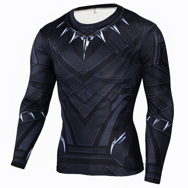 men's black panther compression shirt crossfit long sleeve t-shirt men the flash print fitness base layer brand clothing, White;black
men's black panther compression shirt crossfit long sleeve t-shirt men the flash print fitness base layer brand clothing, White;black