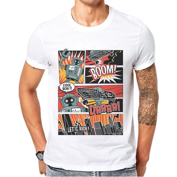2018 summer new fashion men t-shirt men's simple short sleeve breathable 100% cotton robot cartoon print white tshirt for mens, White;black
2018 summer new fashion men t-shirt men's simple short sleeve breathable 100% cotton robot cartoon print white tshirt for mens, White;black