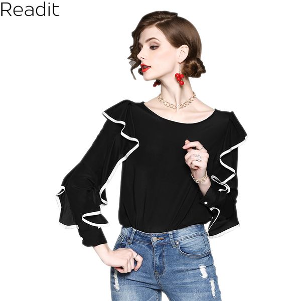 readit silk blouse spring woman blouse white border ruffled sleeve black army green silk fashion casual loose
readit silk blouse spring woman blouse white border ruffled sleeve black army green silk fashion casual loose