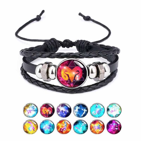316 zodiac signs men 18mm snap button bracelets charm vintage punk really leather bracelets interchangeable women gift, Golden;silver
316 zodiac signs men 18mm snap button bracelets charm vintage punk really leather bracelets interchangeable women gift, Golden;silver