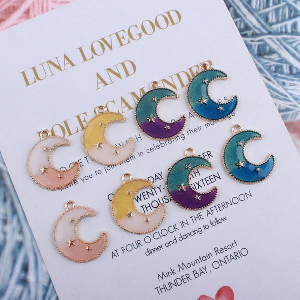 120 pcs of oil drip moon charms pendant with a small star inside 18*23mm ing, Bronze;silver
120 pcs of oil drip moon charms pendant with a small star inside 18*23mm ing, Bronze;silver