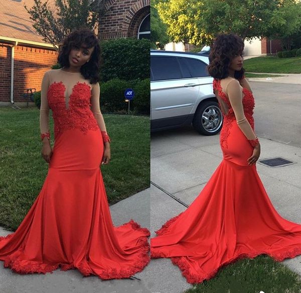 2018 plus size african red prom dresses long sleeves mermaid dress long prom dresses, Black
2018 plus size african red prom dresses long sleeves mermaid dress long prom dresses, Black