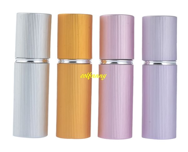 100pcs/lot fast shipping 5ml groove surface aluminum refillable perfume bottle atomizer spray tube containers 4 colors
100pcs/lot fast shipping 5ml groove surface aluminum refillable perfume bottle atomizer spray tube containers 4 colors
