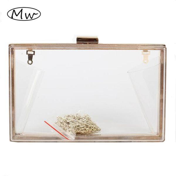 2018 new acrylic transparent box clutch bag pvc hand bag women party banquet evening mini chain shoulder purses wallet
2018 new acrylic transparent box clutch bag pvc hand bag women party banquet evening mini chain shoulder purses wallet