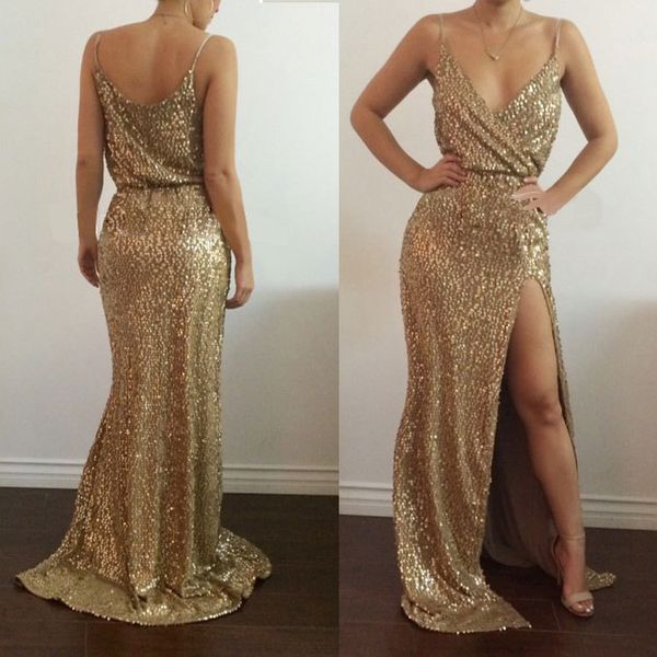 2018 new fashion gold sequin dress women v-neck backless party bodycon dresses evening elegant special occasion maxi dress, White;black
2018 new fashion gold sequin dress women v-neck backless party bodycon dresses evening elegant special occasion maxi dress, White;black