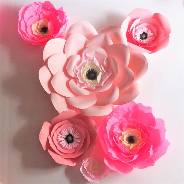 Unique Pink Giant Cardstock & Crepe Paper Flowers 6PCS Wedding & Event Decor Baby Nursery Windows Display Mix Size 10-50CM
Unique Pink Giant Cardstock & Crepe Paper Flowers 6PCS Wedding & Event Decor Baby Nursery Windows Display Mix Size 10-50CM