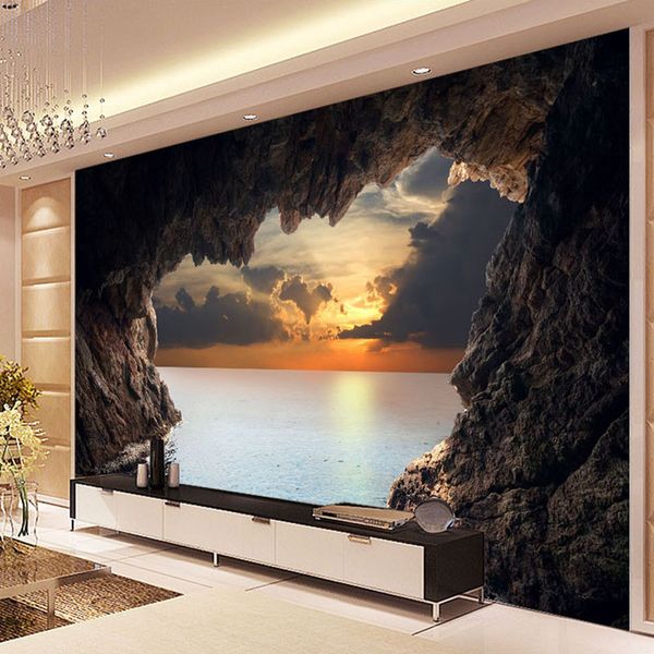 Custom Photo Wallpaper 3D Stereoscopic Cave Seascape Sunrise TV Background Modern Mural Wallpaper Living Room Bedroom Wall Art
Custom Photo Wallpaper 3D Stereoscopic Cave Seascape Sunrise TV Background Modern Mural Wallpaper Living Room Bedroom Wall Art