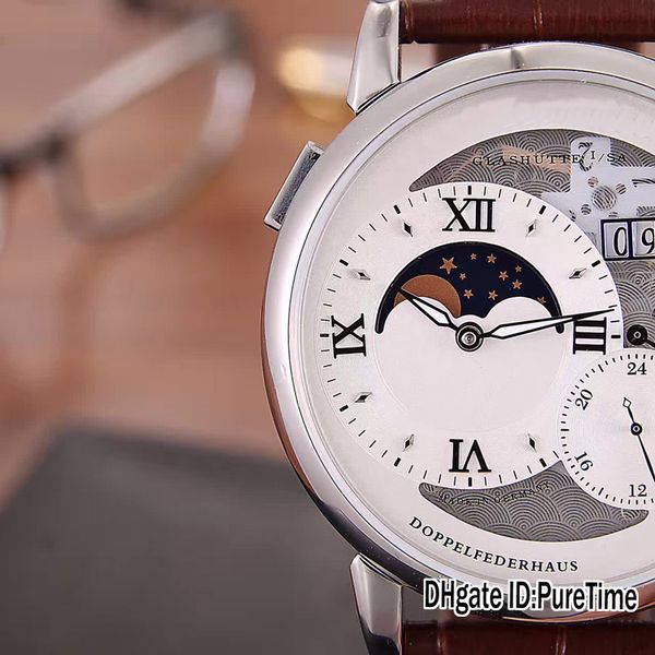 new glashutte moon phase 18k white gold 101.061 silver dial automatic daydate mens watch leather strap sports watches al-31a1, Slivery;brown
new glashutte moon phase 18k white gold 101.061 silver dial automatic daydate mens watch leather strap sports watches al-31a1, Slivery;brown