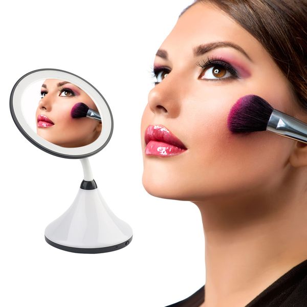 2-in-1 led makeup mirror with table lamp for bedroom decor table cosmetic mirror usb charging rotation white/black color
2-in-1 led makeup mirror with table lamp for bedroom decor table cosmetic mirror usb charging rotation white/black color