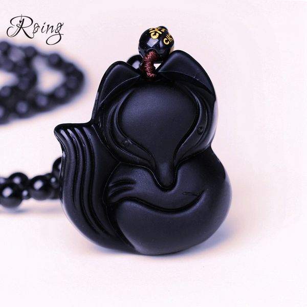 roing fox obsidian natural stone pendant bead chain necklace crystal lucky women jewelry blessing amulet pendant necklace f013, Silver
roing fox obsidian natural stone pendant bead chain necklace crystal lucky women jewelry blessing amulet pendant necklace f013, Silver