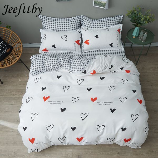 home textiles white heart black plaid bedding sets duvet cover linens pillowcases bed sheets full king size bedclothes
home textiles white heart black plaid bedding sets duvet cover linens pillowcases bed sheets full king size bedclothes