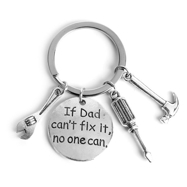 fathers day gift if dad can't fix it no one can hand tools keychain daddy keyring gift for dad father keychain, Silver
fathers day gift if dad can't fix it no one can hand tools keychain daddy keyring gift for dad father keychain, Silver