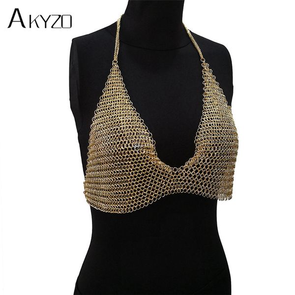 akyzo women luxury metal ring patchwork tank 2018 fashion gold hollow out design cropped top, White
akyzo women luxury metal ring patchwork tank 2018 fashion gold hollow out design cropped top, White