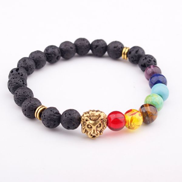 2018 wholesale 7 chakras bracelets jewelry wholesale natural lava volcano stone color beaded lion head bracelet bangles for women, Black
2018 wholesale 7 chakras bracelets jewelry wholesale natural lava volcano stone color beaded lion head bracelet bangles for women, Black