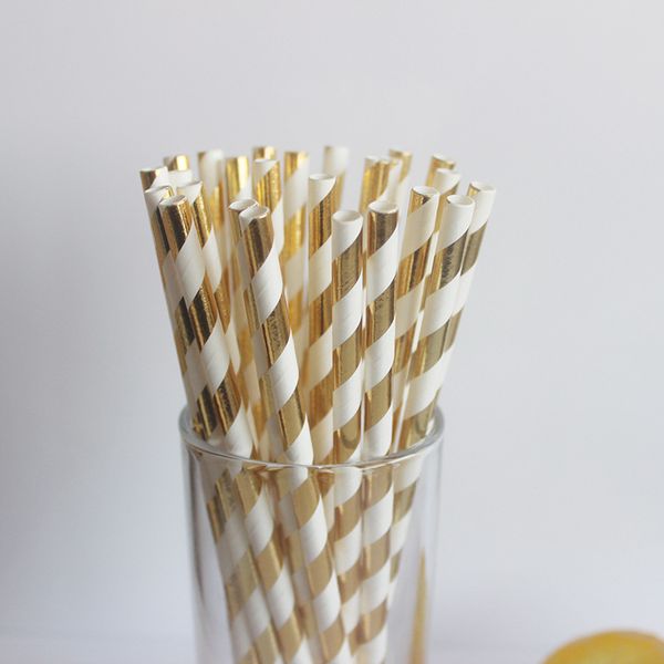 25pc/lot eco-friendly metallic gold stripe paper straws christmas party wedding decoration biodegradable drinking straws 5 color
25pc/lot eco-friendly metallic gold stripe paper straws christmas party wedding decoration biodegradable drinking straws 5 color