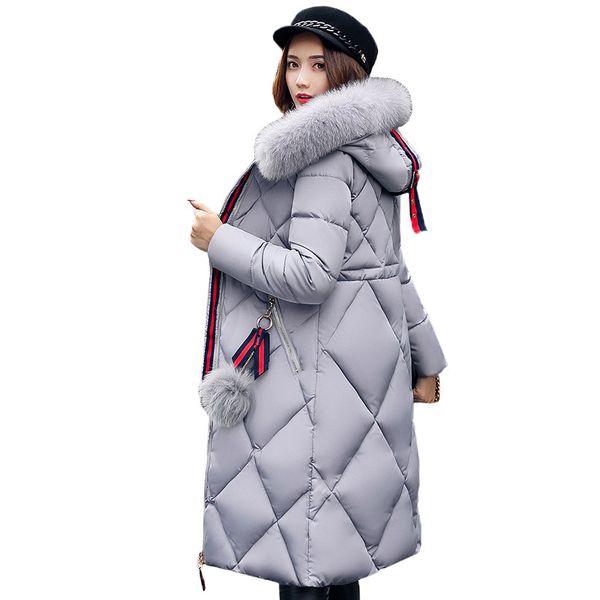 2017 winter big fur coat thickened women parka stitching slim long cotton coat down ladies wowan parka female down jacket, Black
2017 winter big fur coat thickened women parka stitching slim long cotton coat down ladies wowan parka female down jacket, Black