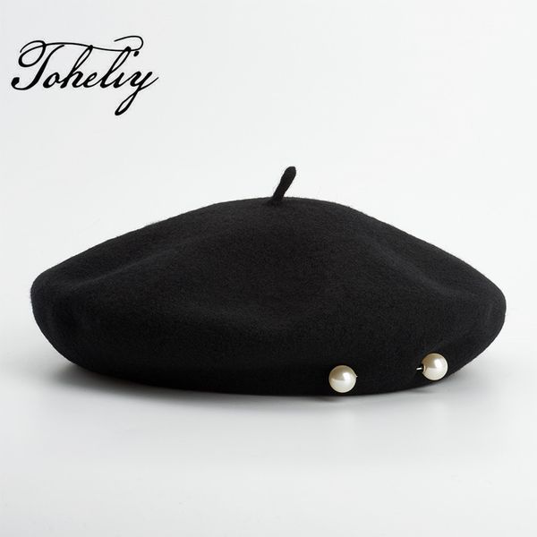 2018 new style spring wool vintage women beret great pearl decorate french artist beanie hat, Blue;gray
2018 new style spring wool vintage women beret great pearl decorate french artist beanie hat, Blue;gray