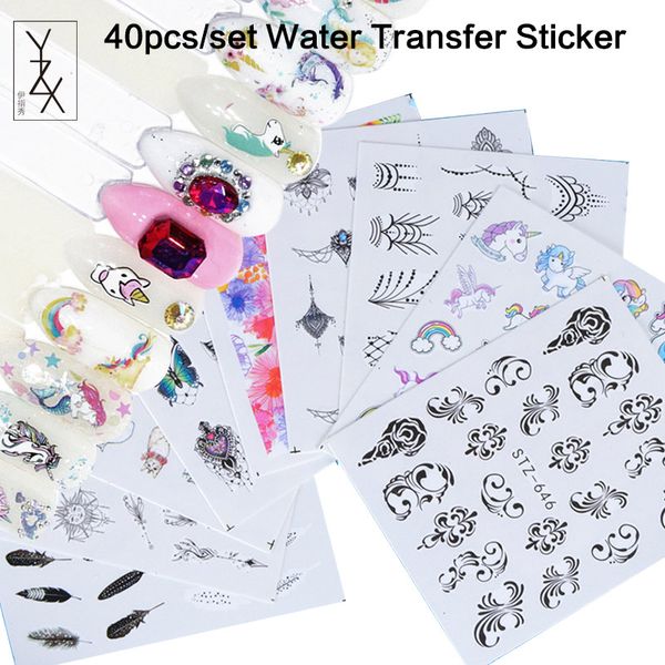 yizhixiu 1 set unicorn feather flower water transfer sticker nail art decals nails diy beauty woman temporary tattoos designs, Black
yizhixiu 1 set unicorn feather flower water transfer sticker nail art decals nails diy beauty woman temporary tattoos designs, Black