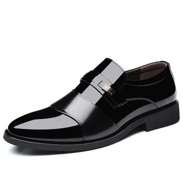 men formal shoes leather soft wedding shoes oxford brand pointed toe man dress office shoes, Black
men formal shoes leather soft wedding shoes oxford brand pointed toe man dress office shoes, Black