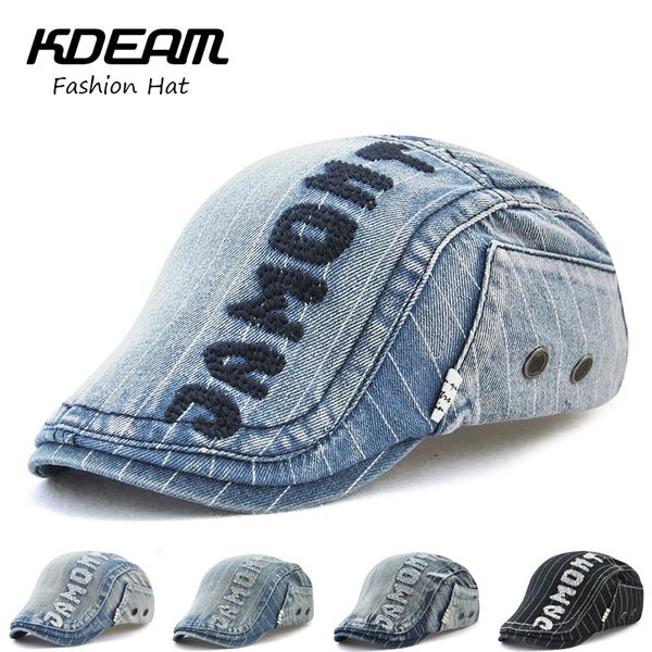 kdeam 2018 new berets cowboy cap breathable adjustable caps for men outdoor women hats newsboy coon striped fashion 51721, Blue;gray
kdeam 2018 new berets cowboy cap breathable adjustable caps for men outdoor women hats newsboy coon striped fashion 51721, Blue;gray