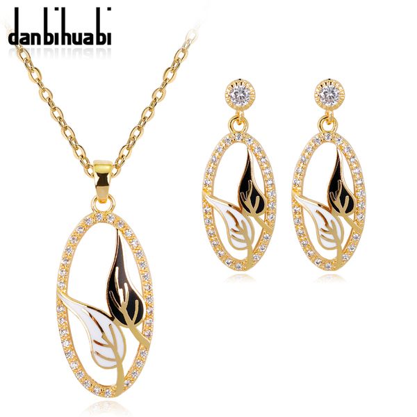 2018 leaf earrings and necklace sets of jewelry enamel copper costume jewelry sets for women zircon bijouterie jewellry set, Silver
2018 leaf earrings and necklace sets of jewelry enamel copper costume jewelry sets for women zircon bijouterie jewellry set, Silver