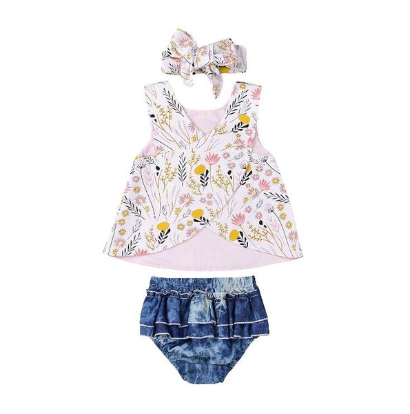 summer newborn baby girls outfit clothes floral print shorts headband 3pcs cute ruffles kids clothing set toddler 0-3y, White
summer newborn baby girls outfit clothes floral print shorts headband 3pcs cute ruffles kids clothing set toddler 0-3y, White