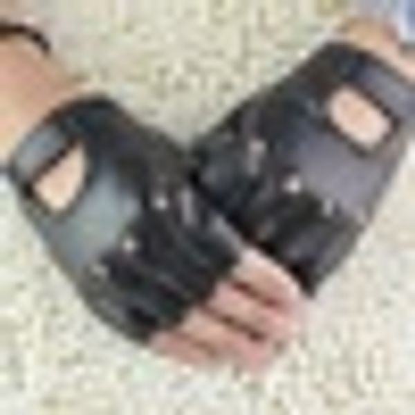 1 pair fashion black outdoor sport pu leather gloves solid fingerless driving punk gloves half finger, Blue;gray
1 pair fashion black outdoor sport pu leather gloves solid fingerless driving punk gloves half finger, Blue;gray