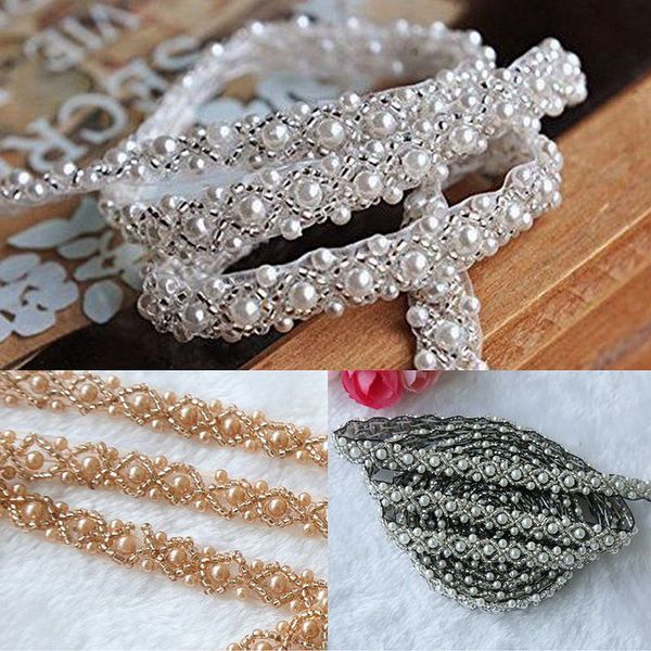 fashion handmade 2 yard pearl beaded trim wedding bridal pearl applique for diy sash, Black;brown
fashion handmade 2 yard pearl beaded trim wedding bridal pearl applique for diy sash, Black;brown