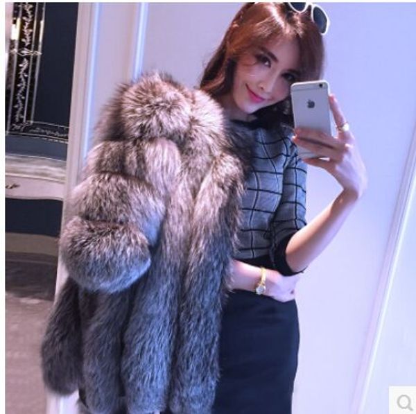 2015 autumn winter coat warm new silver fur coat outerwear womens fashion fur plus size s-4xl, Black
2015 autumn winter coat warm new silver fur coat outerwear womens fashion fur plus size s-4xl, Black