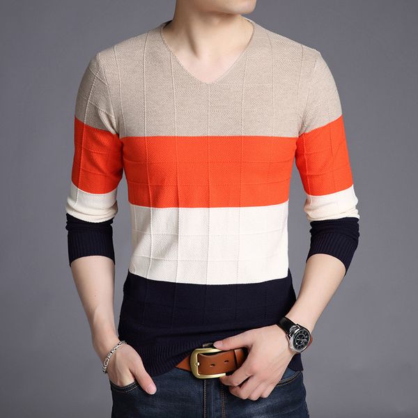 korean plus size sweater men 2018 fashion striped casual pullover men autumn v-neck pull femme knitted slim fit male sweaters, White;black
korean plus size sweater men 2018 fashion striped casual pullover men autumn v-neck pull femme knitted slim fit male sweaters, White;black