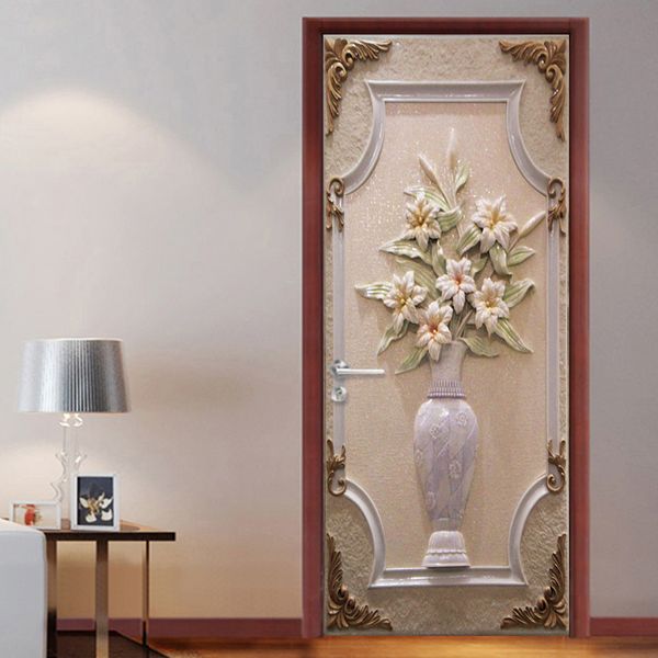 european style 3d stereo white vase door sticker creative diy murals wallpaper bedroom living room door wall painting home decor
european style 3d stereo white vase door sticker creative diy murals wallpaper bedroom living room door wall painting home decor