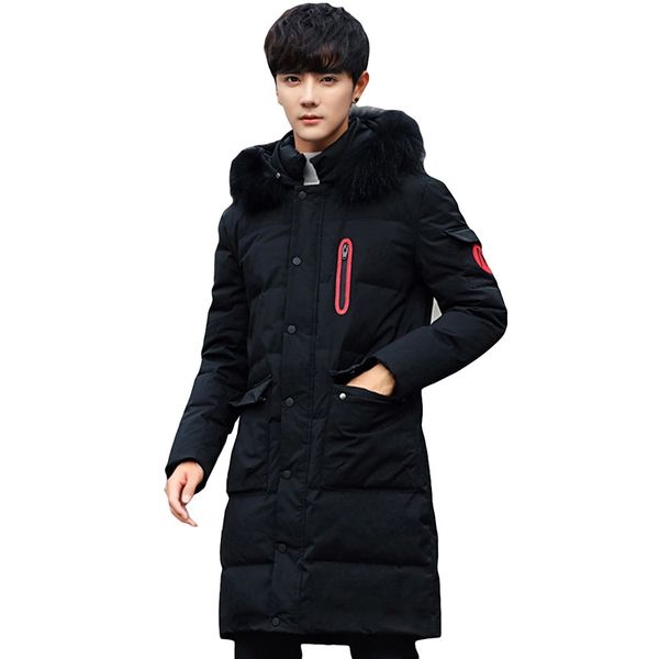 men cotton jackets winter slim wadded long coats 2018 new male stand collar casual jackets fashion men's parkas yp1144, Black
men cotton jackets winter slim wadded long coats 2018 new male stand collar casual jackets fashion men's parkas yp1144, Black
