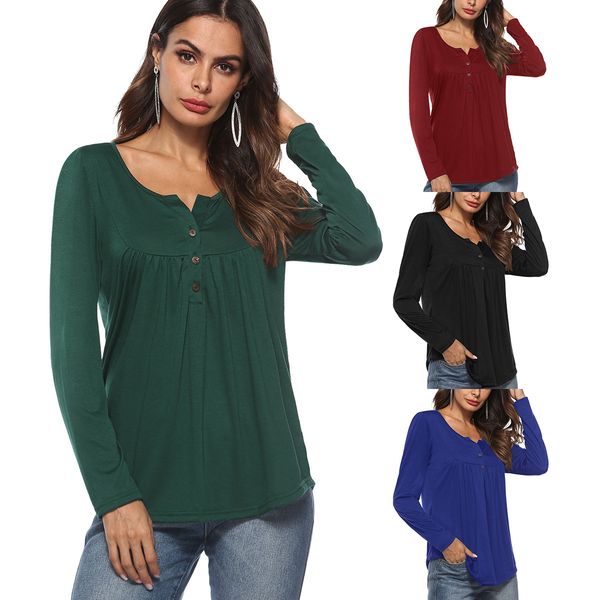 2018 autumn new women's long sleeve casual shirt blouse plus size xl l s loose button fold long sleeve t-shirt blouses shirts 4colors, White
2018 autumn new women's long sleeve casual shirt blouse plus size xl l s loose button fold long sleeve t-shirt blouses shirts 4colors, White