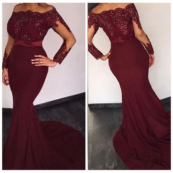 2019 bateau long sleeves lace appliques bridesmaid dresses mermaid long sleeves burgundy sweep vestidos de party dress maid of honor gowns, White;pink
2019 bateau long sleeves lace appliques bridesmaid dresses mermaid long sleeves burgundy sweep vestidos de party dress maid of honor gowns, White;pink
