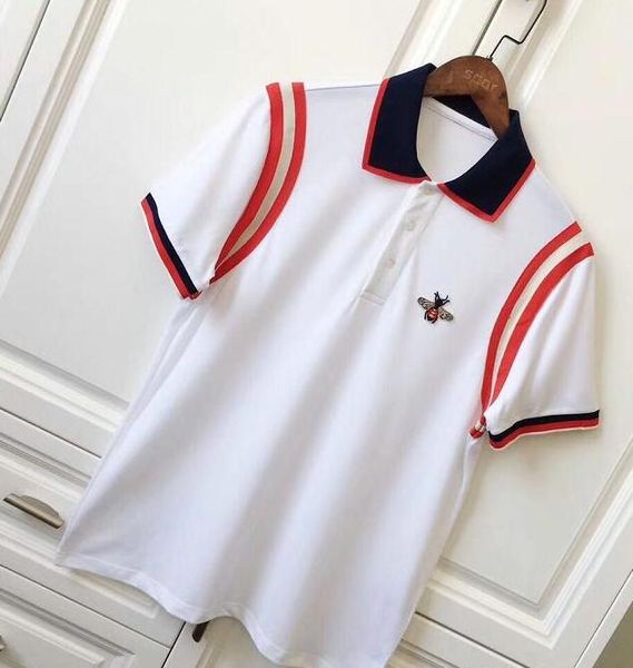 Big Brand 18ss Mens T Shirt Fashion Stripe splicing Designer Bee lapel Short Sleeve Cotton POLO T Shirt Homme Fitness asian Size S-2XL
Big Brand 18ss Mens T Shirt Fashion Stripe splicing Designer Bee lapel Short Sleeve Cotton POLO T Shirt Homme Fitness asian Size S-2XL