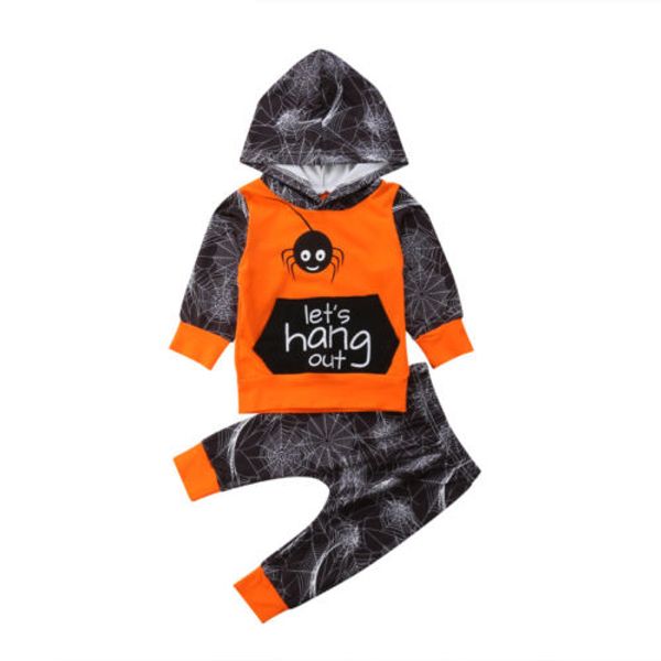 pudcoco baby boy halloween 2pcs clothing long sleeve letter print spider hooded coat +long floral pants autumn outfits new, White
pudcoco baby boy halloween 2pcs clothing long sleeve letter print spider hooded coat +long floral pants autumn outfits new, White