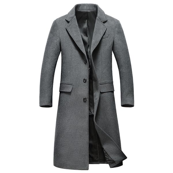 2018 autumn winter new men's long trench coat fashion business casual wool&blends slim woolen coat jacket male, Black
2018 autumn winter new men's long trench coat fashion business casual wool&blends slim woolen coat jacket male, Black