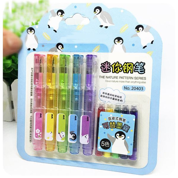 5 шт / много мини смазливая kawaii цветные fountain pen set с чернилами sac plastic ink pen для writing офиса школьные принадлежности канцто
5 шт / много мини смазливая kawaii цветные fountain pen set с чернилами sac plastic ink pen для writing офиса школьные принадлежности канцто