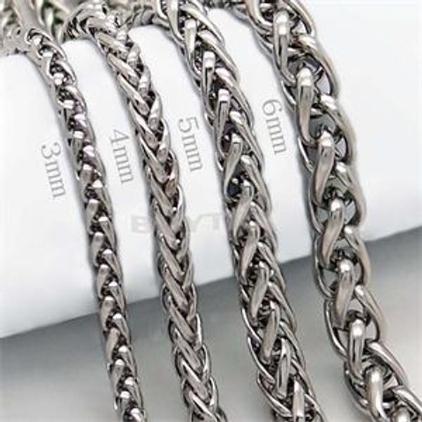 whole salebraided link wheat chain necklace men necklace stainless steel jewelry high quanlity women punk rock biker gift, Silver
whole salebraided link wheat chain necklace men necklace stainless steel jewelry high quanlity women punk rock biker gift, Silver