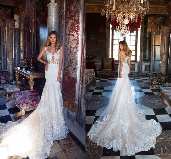 milla nova 2021 new designer lace mermaid wedding dresses applique sheer neck illusion back wedding gowns bridal dresses robe de mariée, White
milla nova 2021 new designer lace mermaid wedding dresses applique sheer neck illusion back wedding gowns bridal dresses robe de mariée, White
