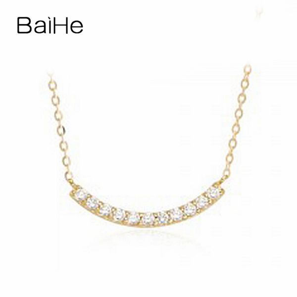 baihe solid 18k yellow gold 0.11ct certified round 100% genuine natural diamonds women engagement trendy fine jewelry necklaces, Silver
baihe solid 18k yellow gold 0.11ct certified round 100% genuine natural diamonds women engagement trendy fine jewelry necklaces, Silver