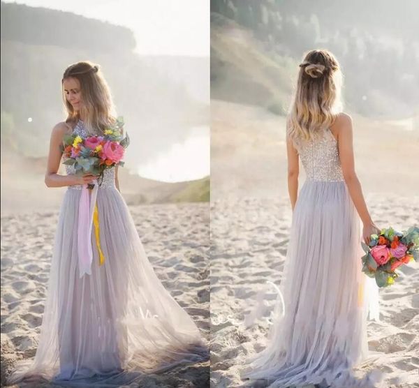 2020 silver sleeveless sequined long bridesmaid dresses bohemian summer beach a line tulle country maid of honor long bridesmaid gowns, White;pink
2020 silver sleeveless sequined long bridesmaid dresses bohemian summer beach a line tulle country maid of honor long bridesmaid gowns, White;pink