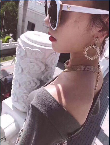 new big round earrings luxury fashion drop earrings for women jewelry bead earrings with flannel bags for gift, Silver
new big round earrings luxury fashion drop earrings for women jewelry bead earrings with flannel bags for gift, Silver