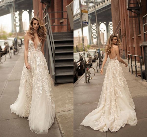 betra deep v neck wedding dresses sleeveless lace appliques tulle a line bridal gowns, White
betra deep v neck wedding dresses sleeveless lace appliques tulle a line bridal gowns, White