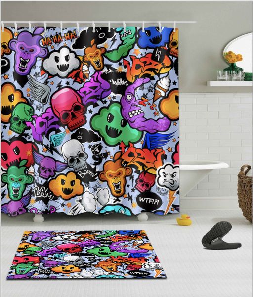 skull pattern 3d print custom waterproof bathroom modern shower curtain polyester fabric bathroom curtain door mat sets
skull pattern 3d print custom waterproof bathroom modern shower curtain polyester fabric bathroom curtain door mat sets