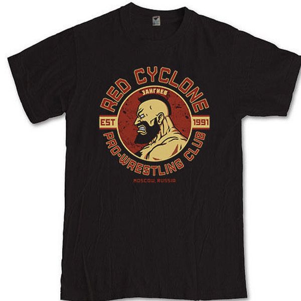 Zangief Street Fighter футболка S M L XL 2-3XL Pro wrestling team тройник Красный циклон