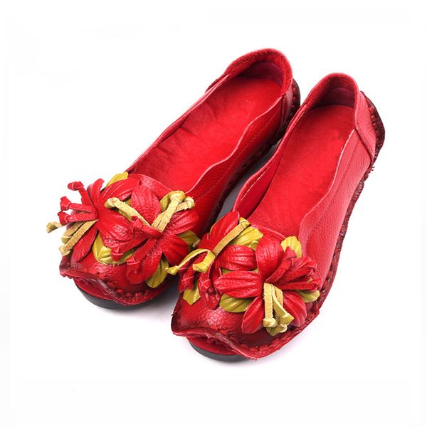 new national wind flowers handmade genuine leather shoes women retro soft bottom flat shoes summer canvas ballet flats, Red;white
new national wind flowers handmade genuine leather shoes women retro soft bottom flat shoes summer canvas ballet flats, Red;white